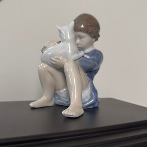 Vintage Royal Copenhagen “Girl with Cat” Figurine